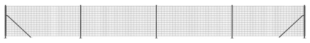 Recinzione Metallica con Flangia Antracite 0,8x10 m