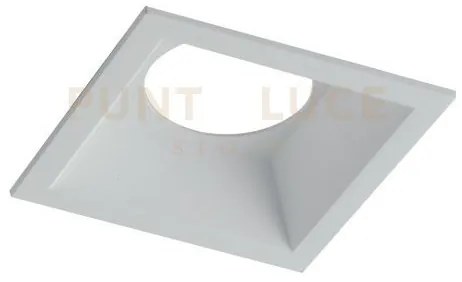 Faretto a incasso ayris bianco quadrato 1 luce attacco gu10 8,3x8,3...