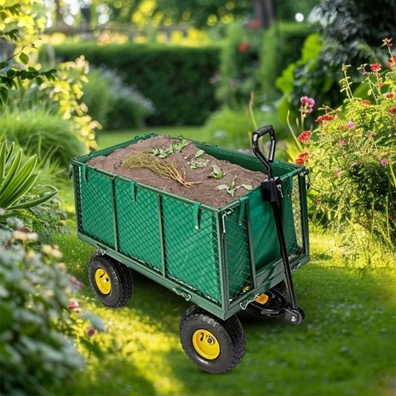 Carrello da giardino di qualità su ruote gonfiabili 3in1