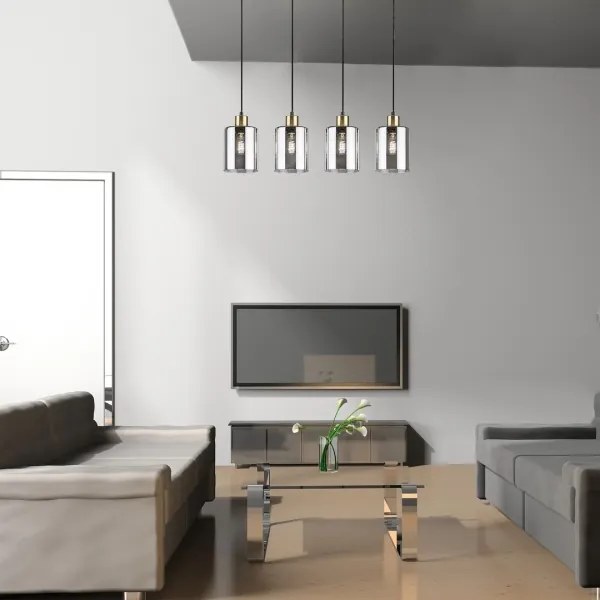 Rabalux 72247 - Lampadario a sospensione con filo PEREZ 4xE27/40W/230V