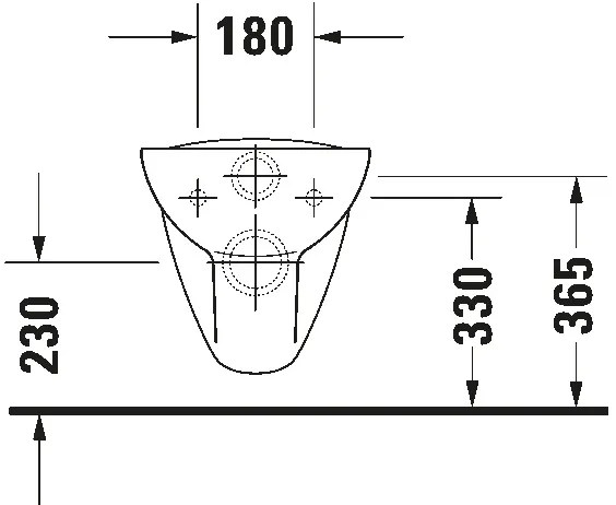 Duravit 25350900002 - Vaso sospeso D-CODE ceramica/bianco lucido