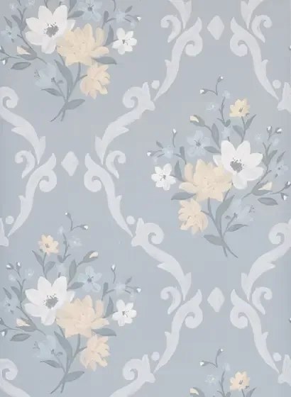 Tapete Almudaina von Osborne & Little - Gray/ Pale Lemon