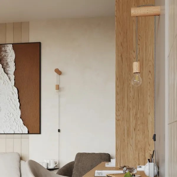 Sollux SL.1644 - Applique NIMBI 1xE27/15W/230V faggio