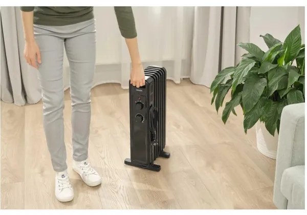 Sencor - Radiatore a olio con 7 elementi 600/900/1500W/230V nero