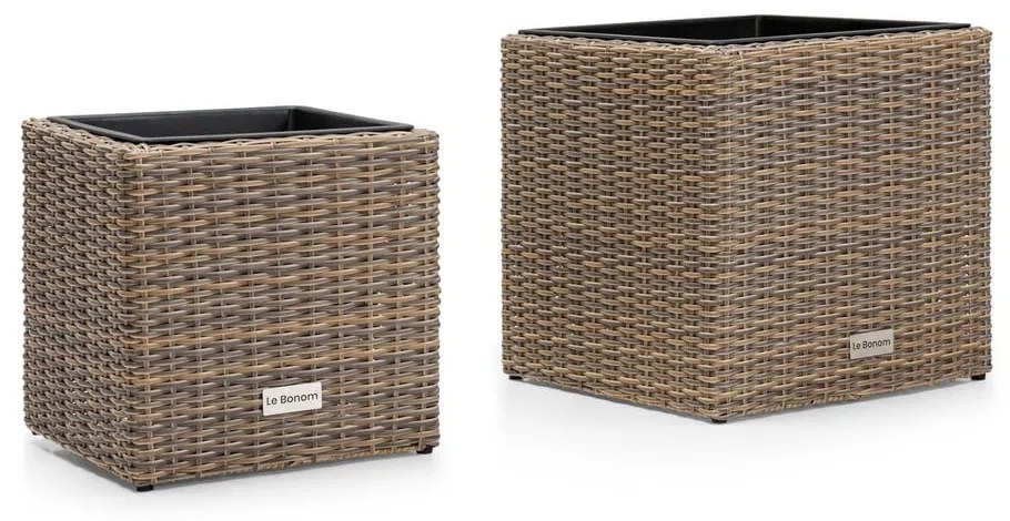 Set di 2 vasi artificiali in rattan - Bonami Essentials