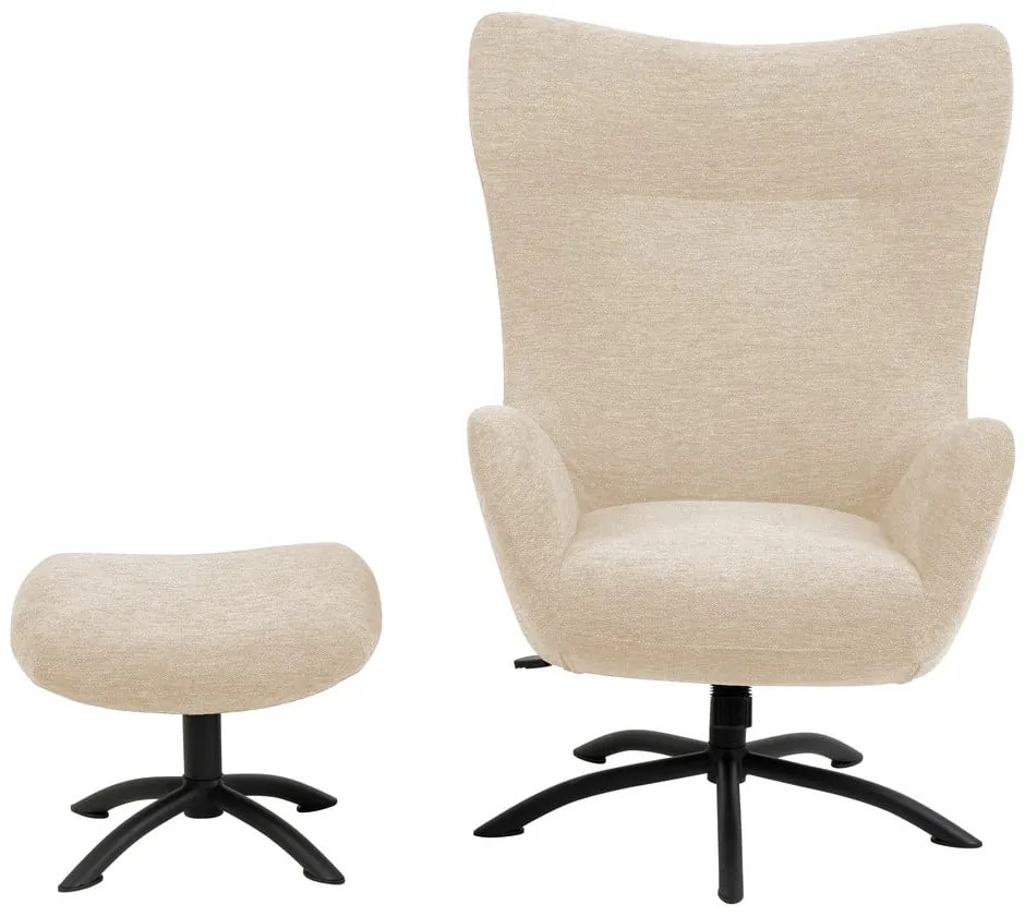 Set di orecchie e poggiapiedi bianco e crema Talgarth - Actona