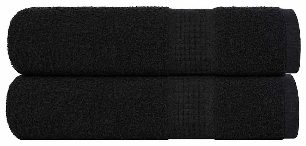 Asciugamani Doccia 2 Pz Neri 70x140 Cm 360 G/m² 100% Cotone /