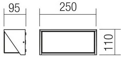 Redo 90238 - Applique a LED da esterno SPECTRA LED/16W/230V 3000K IP54 grigio