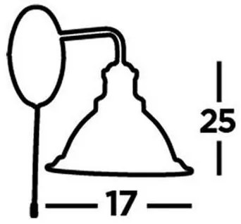 Searchlight 1481AB - Applique BISTRO 1xE27/60W/230V ottone