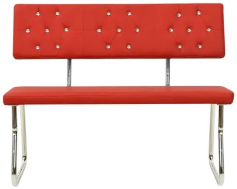 Panca 110 cm Rossa in Similpelle