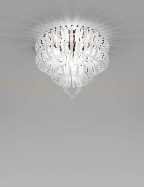 Ecos lampadario da soffitto 60a bianco rigadin bronzo satinato 3 lu...