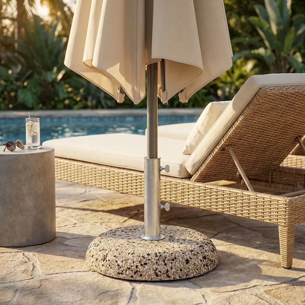 Base ombrellone palo centrale diametro tubo 58 mm