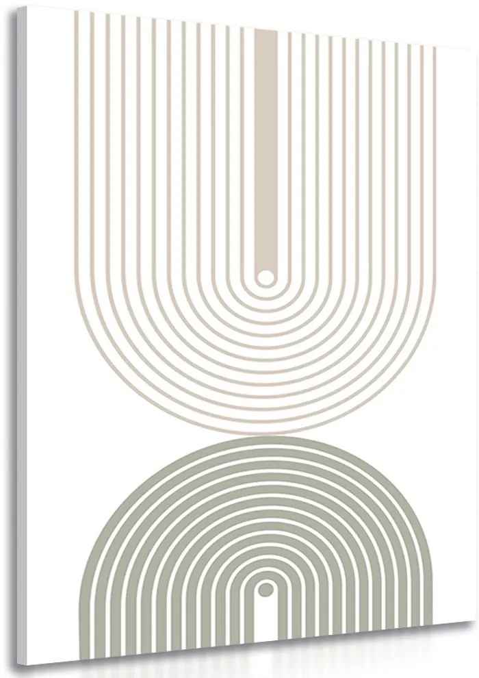 Quadro su tela – Arcobaleni minimalisti Mid-Century
