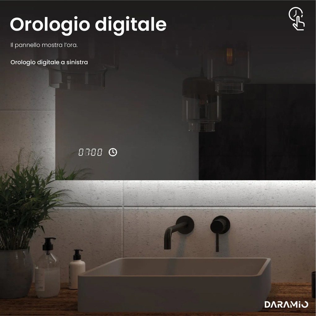 Specchio rotondo con luce LED E4