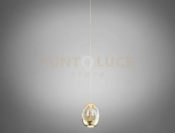 Pendente golden egg, led 4,8w, 680lm 3000k, oro dia.12 h4m senza ro...