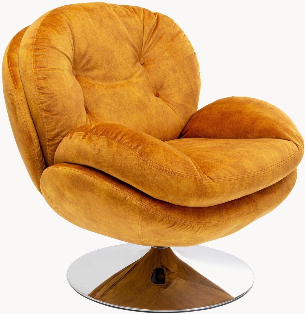 Sedia girevole in velluto Cosy