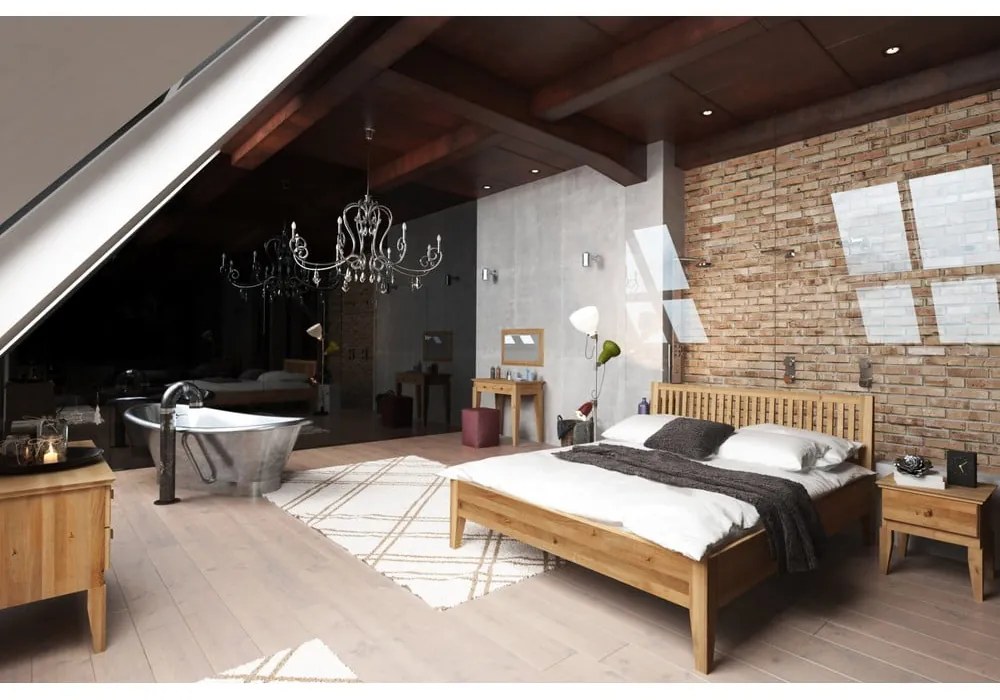 Letto matrimoniale in rovere 160x200 cm Odys - The Beds