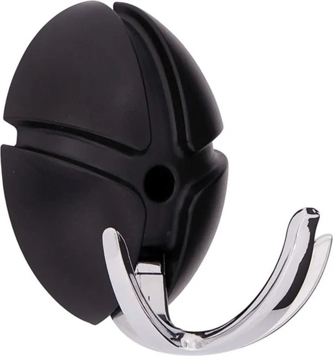 Gancio da parete nero/color argento lucido in plastica Tick – Spinder Design