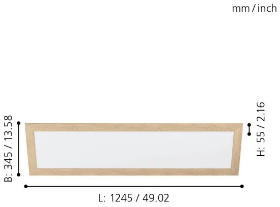 Eglo 99473 - Plafoniera a LED PIGLIONASSO, 32W/230V, 345x1245 mm