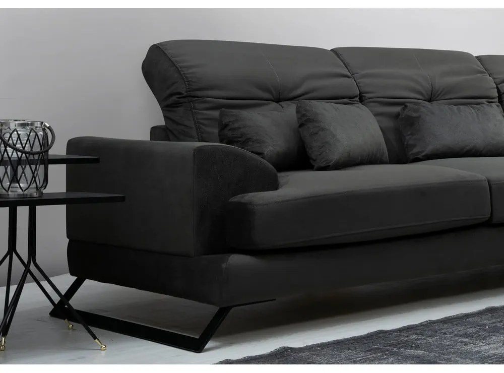 Divano angolare grigio scuro (angolo destro) Frido - Balcab Home