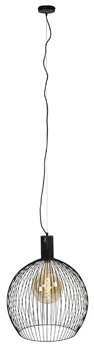 Lampada a sospensione rotonda di design nera 50 cm - Dos