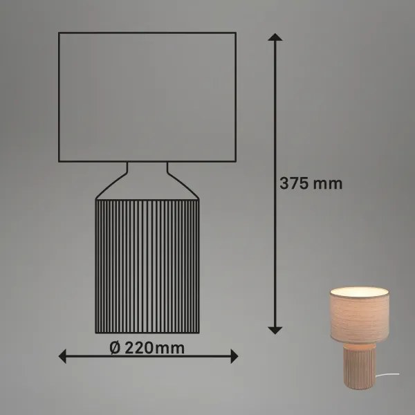 Brilo - Lampada da tavolo INO 1xE14/10W/230V bianca