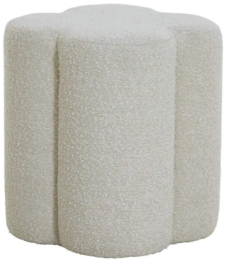 Sgabello crema in tessuto bouclé Nalani - Light & Living
