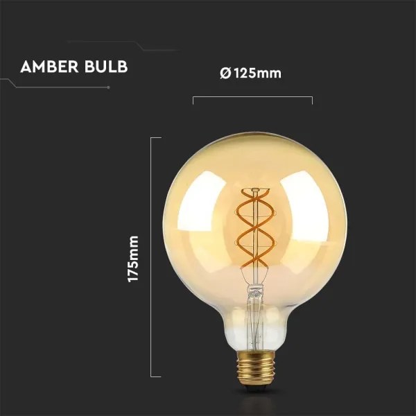 Lampadina LED FILAMENT G125 E27/5W/230V 1800K