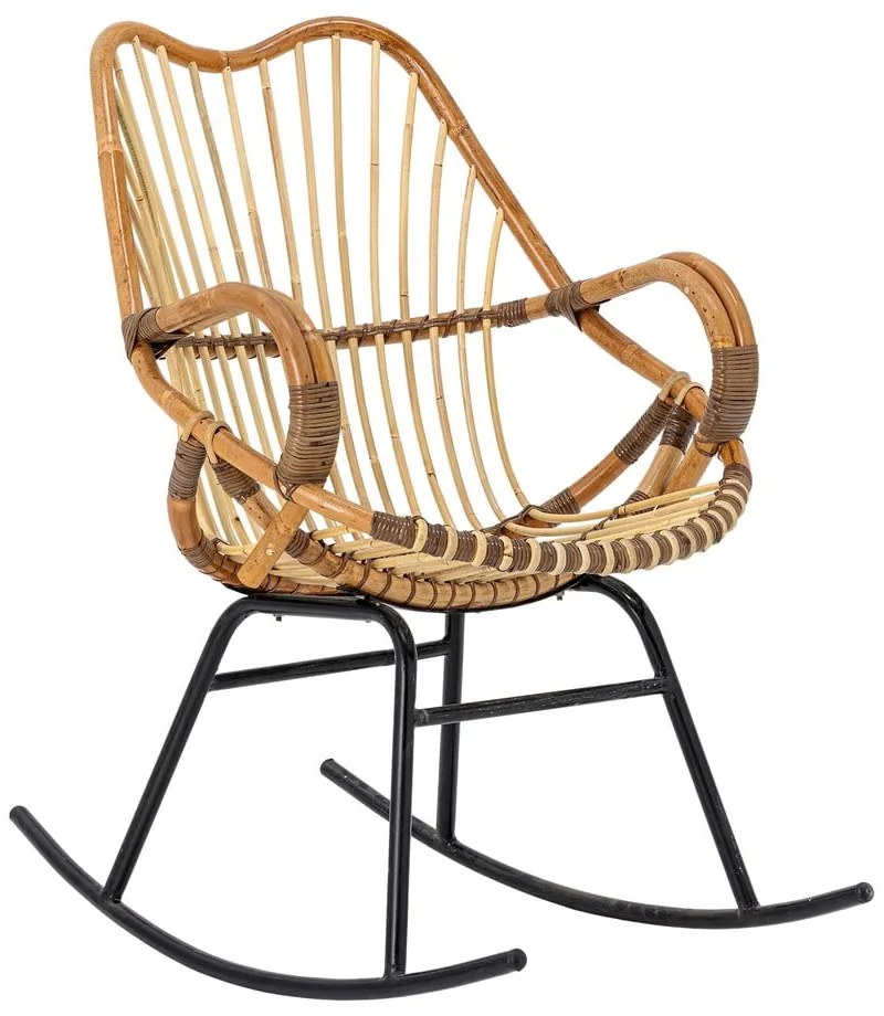 Sedia a dondolo in colore naturale Reine - Bloomingville