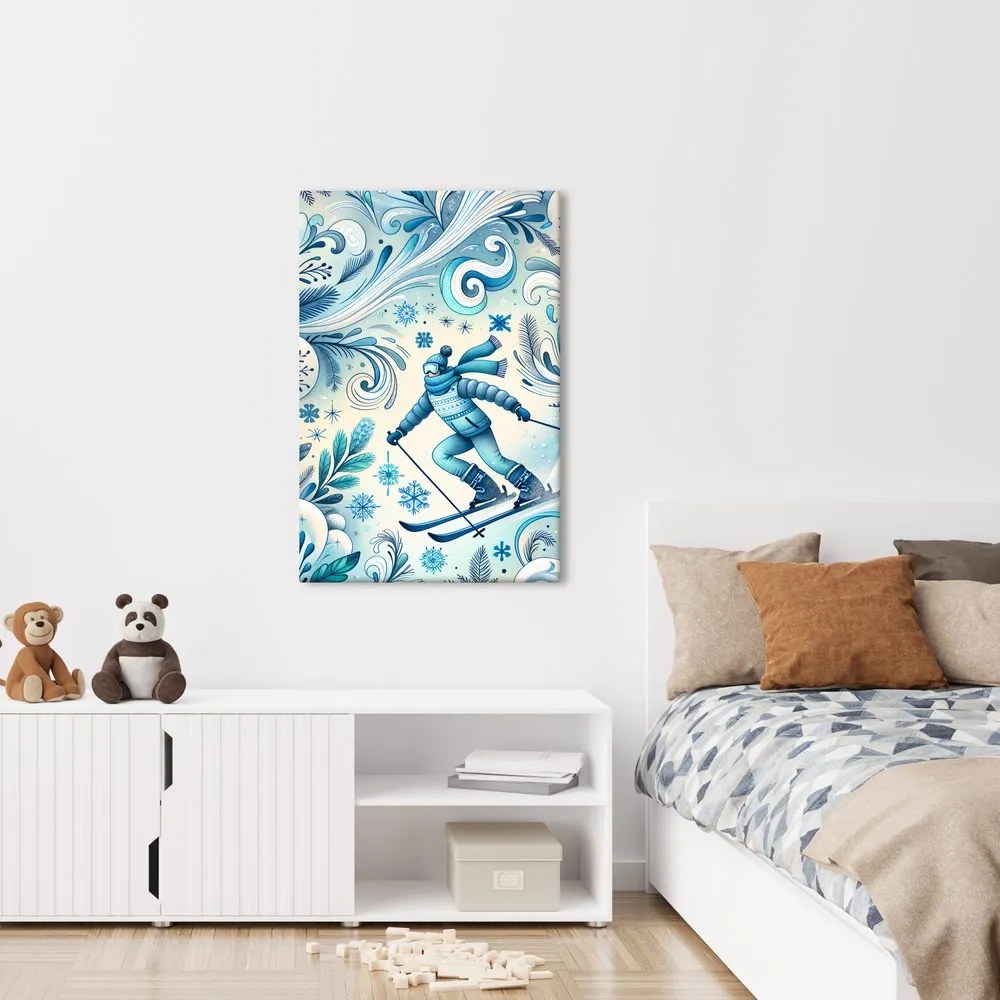 Quadro su tela – Gioia dello sci