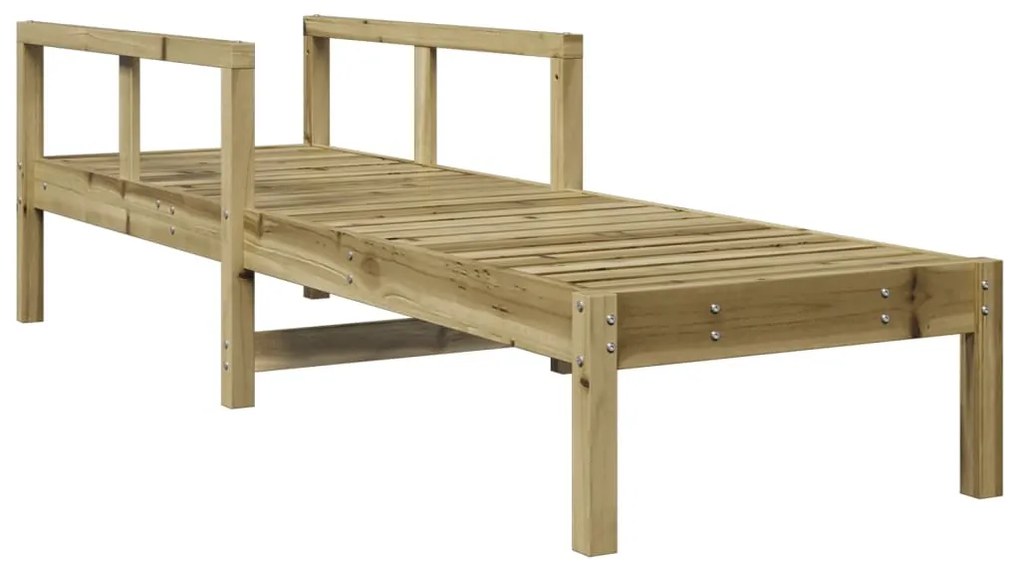 Lettino prendisole 199,5x62x55 cm in legno impregnato di pino