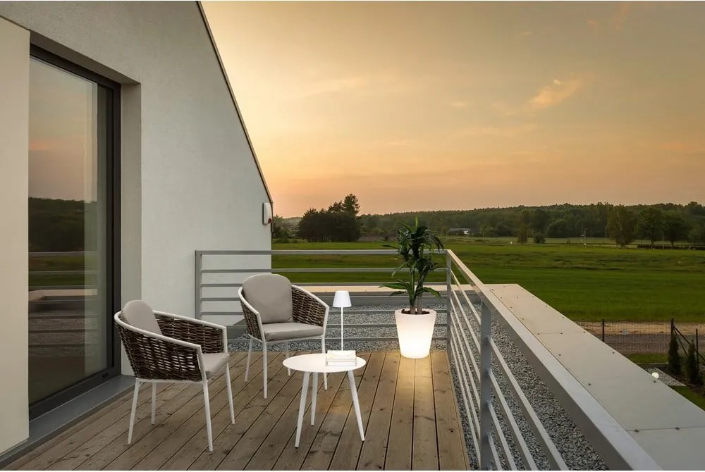 Tavolino da giardino rotondo in alluminio ø 50 cm Ridley – Bizzotto