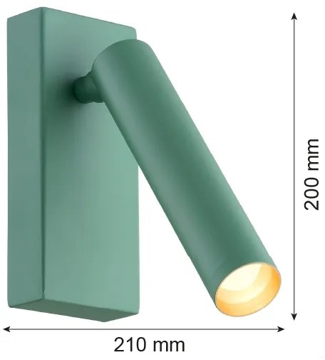 Argon 8332 - Luce Spot da parete a LED RIO LED/4,2W/230V 3000K verde