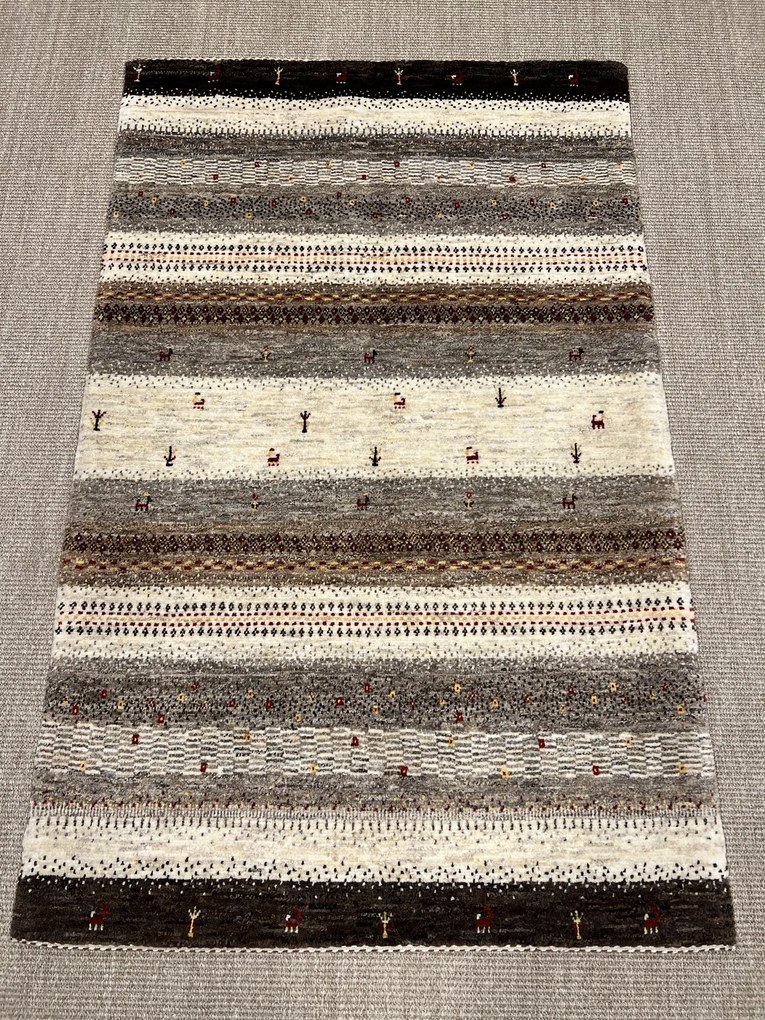 Loribaft Tappeto 100 x 150 Beige (Iran) Annodato A Mano