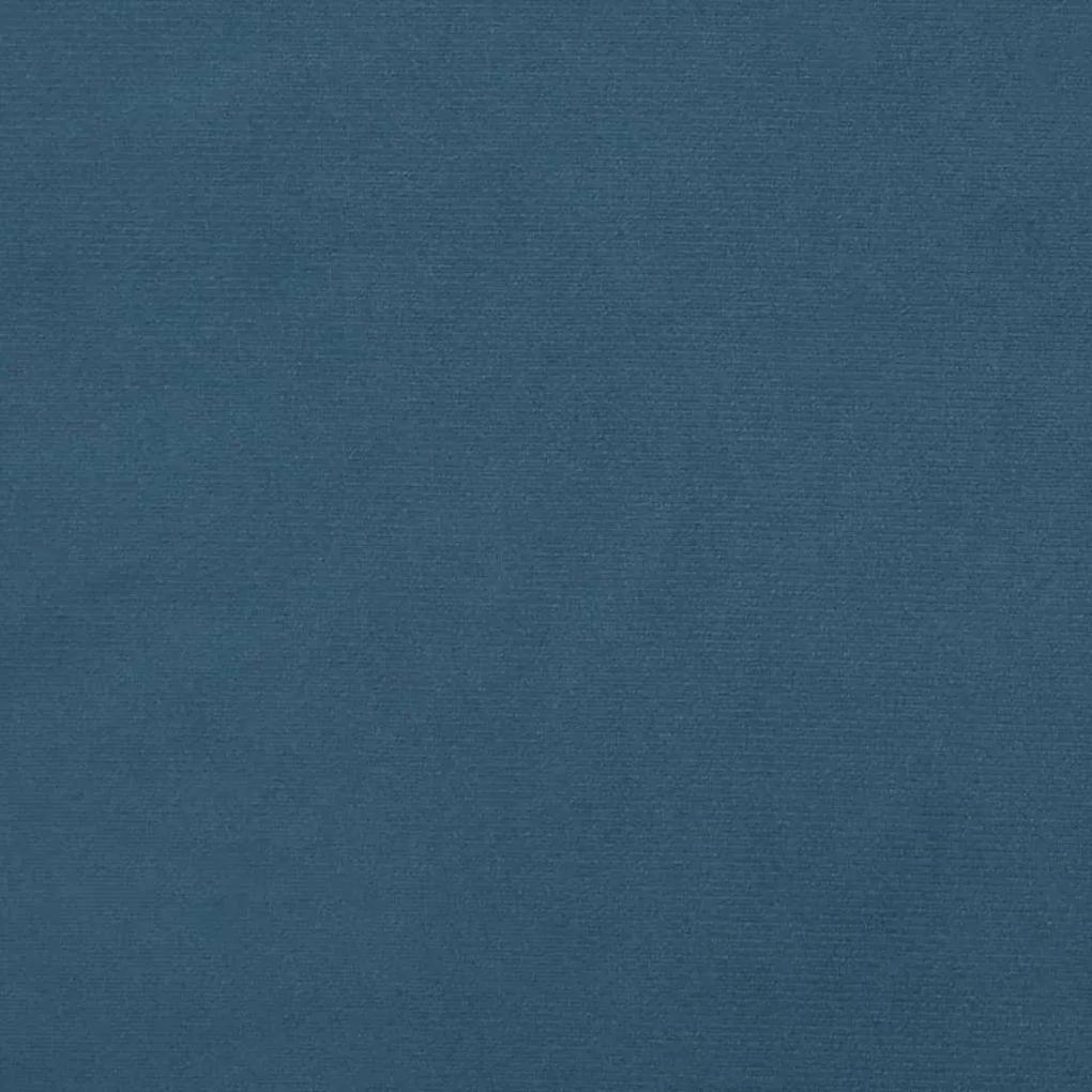 Giroletto con Testiera Blu Scuro 200x200 cm in Velluto