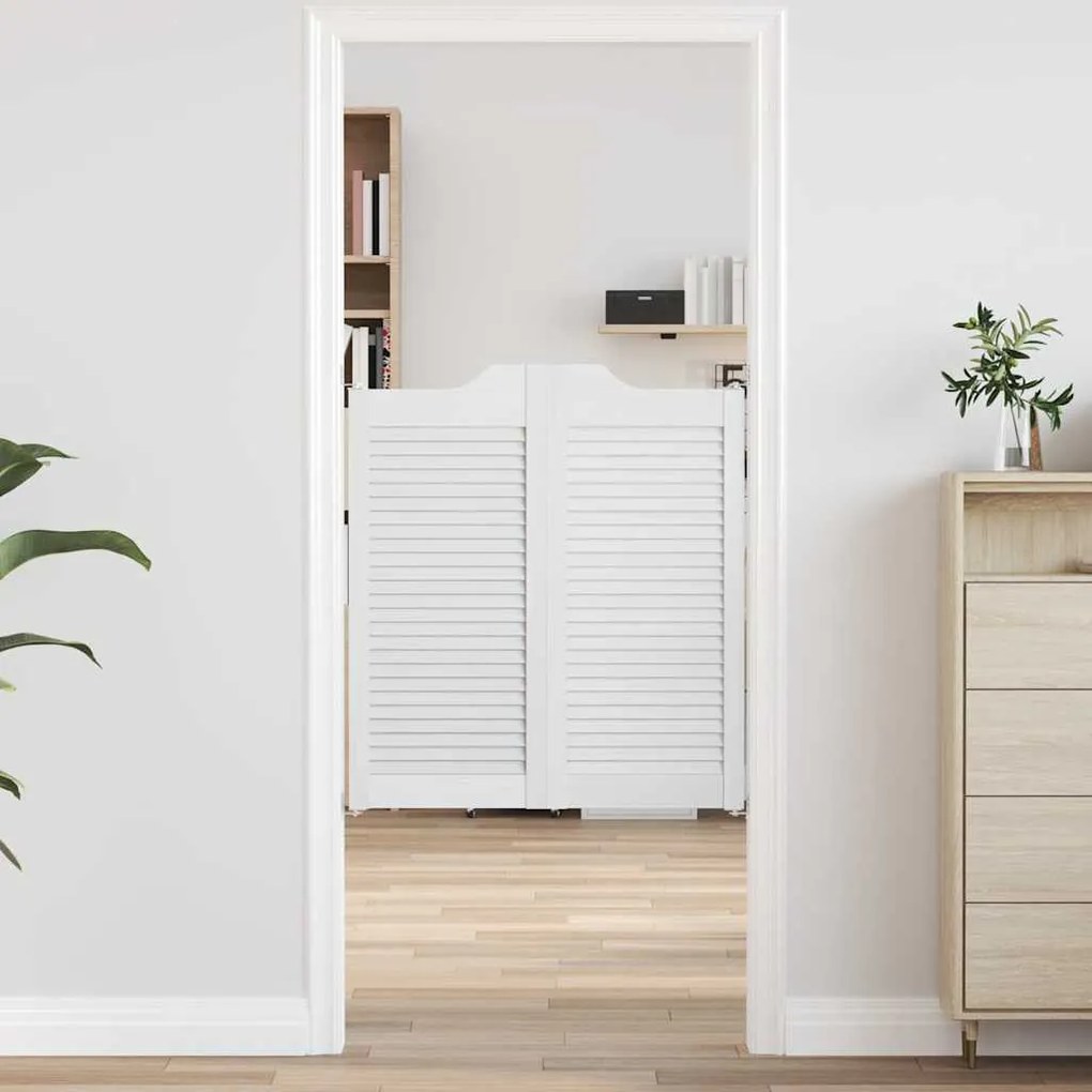 Porte A Battente 2-paio Design A Lamelle Bianco 90x80 Cm /