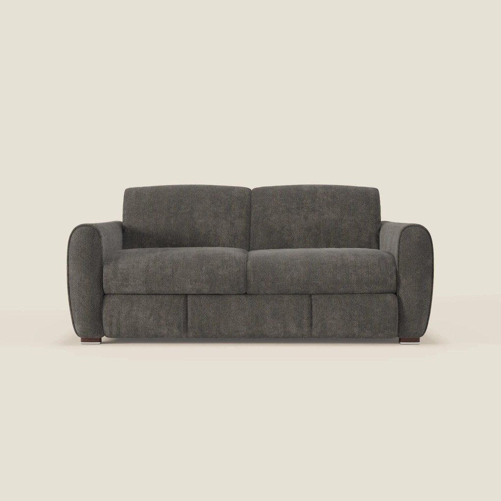 Kaleo Divano letto moderno con materasso H17 cm - in raffinato tessuto impermeabile T26 antracite
