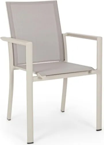 Sedia Da Esterno In Alluminio E Textilene Con Braccioli Konnor Rastin Bizzotto