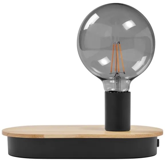 Ledvance - Lampada da tavolo touch DECOR WOOD 1xE27/8W/230V con USB