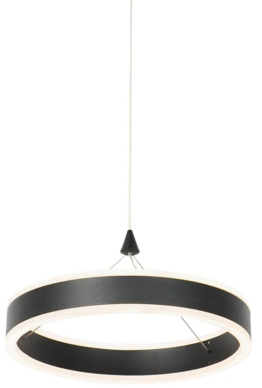 Lampada a sospensione nera 30 cm con LED a 3 livelli di dimmerazione - Lyani