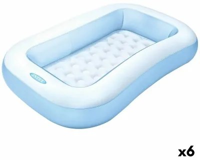 Piscina Gonfiabile per Bambini Intex Rettangolare Azzurro Bianco 90 L 166 x 25 x 100 cm (6 Unità)