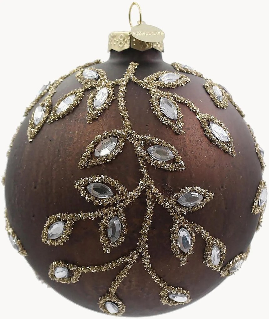 Set di 8 palline di Natale in vetro Gemstone