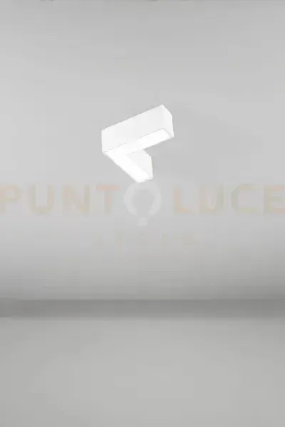 Giunto a l plafoniera in alluminio bianco grid led 10w cct 3000k 40...