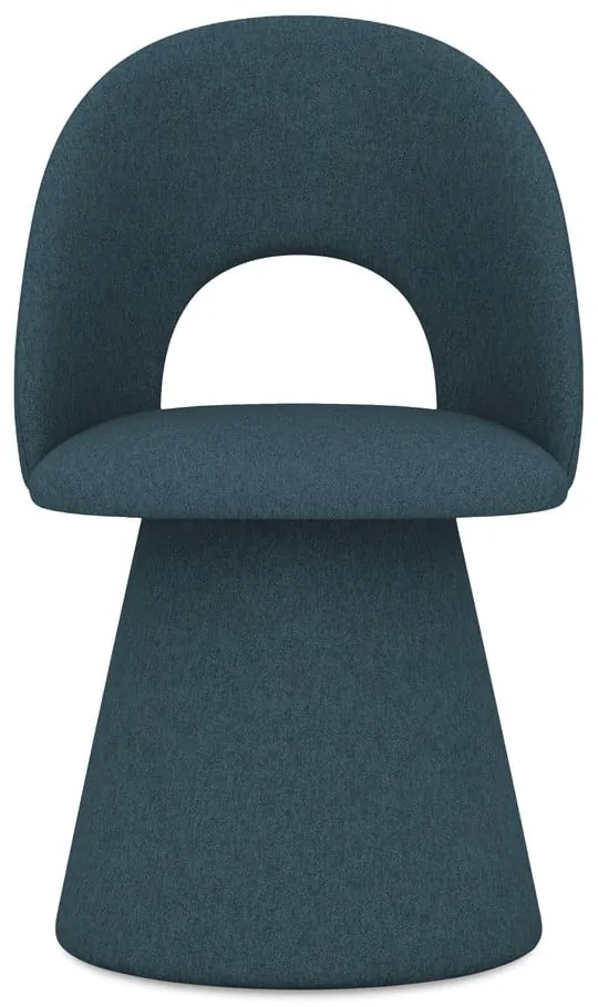 Sedia da pranzo color petrolio in imbottito Kalo – Makamii