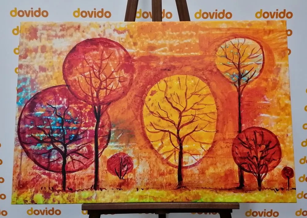 Stampa su tela – Alberi nei colori dell'autunno