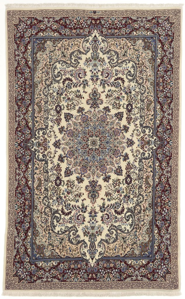 Isfahan Tappeto 170x110 (Iran) Annodato A Mano