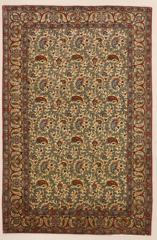 Ghom Tappeto 140x210 (Iran) Annodato A Mano