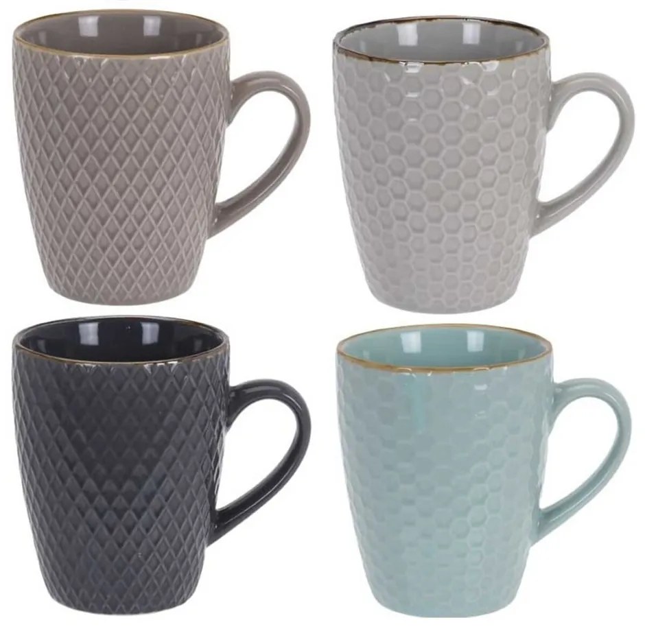 Set di 4 tazze in ceramica da 270 ml Shiney - Orion