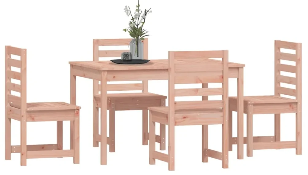 Set da pranzo per giardino 5 pz in legno massello di douglas