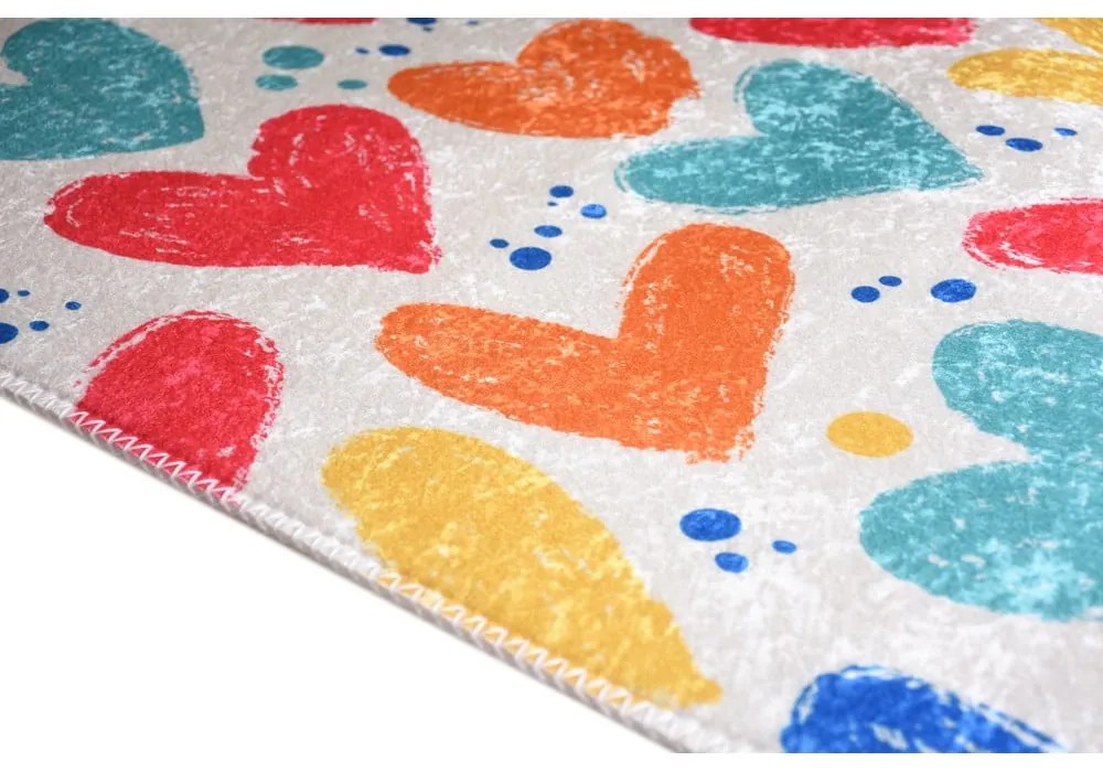Tappeto per bambini lavabile 100x160 cm Hearts of Love – Vitaus
